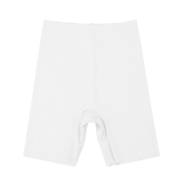 Flarixa Seamless Sports Shorts Dam Trosor Hög midja Mage Höfter Säkerhetsbyxor Slim Shaping Underkläder Ice Silk Boxer Z M White