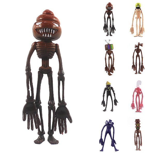 8st Siren Head Action Figur Leksak Set Urban Legend Foundation Sirenhead Doll Skräck Samlarobjekt Barn Present null none