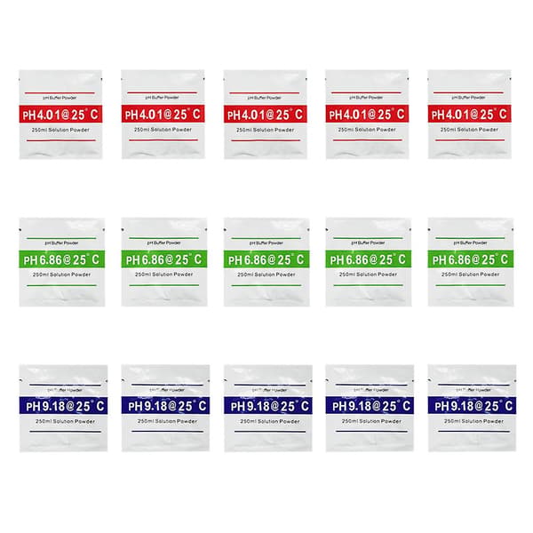 Ph Meter Kalibreringspunkt 3 Typ Ph Buffer Pulver Set Mät Kalibreringslösning Pulver För Ph Test Mätare null none