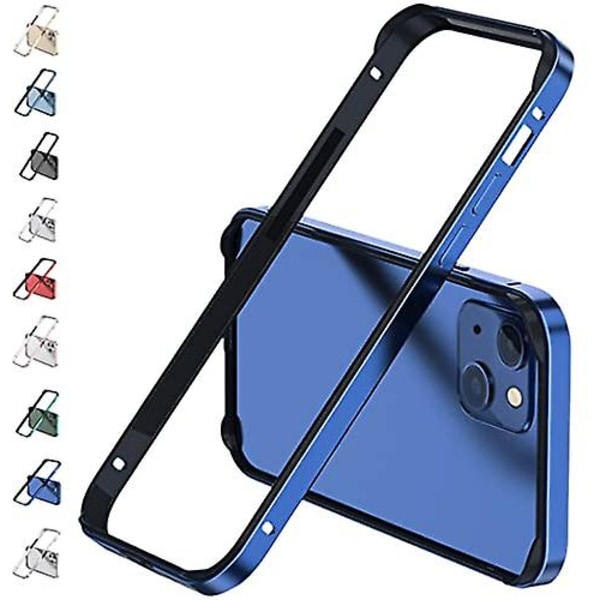 Aluminiumram Metall stötfångare Case Kompatibel Iphone 15 Pro Max/15 Pro/15 Plus med upphöjd kantskydd Blue iPhone 15 Plus