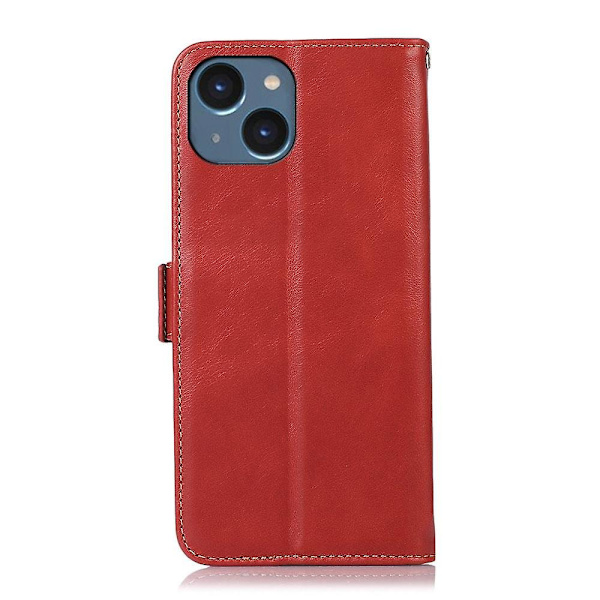 Crazy Horse Case för iPhone 15 Red