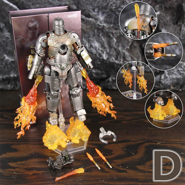 Zd Toys Marvel Iron Man Mk1 Mk2 Mk3 Mk4 Mk5 Mk6 Mk7 Mk42 Mk43 7&quot; Film Actionfigur Iron-man Mark 1 2 3 4 5 6 7 42 43 Legends C MK1 D - Boxed