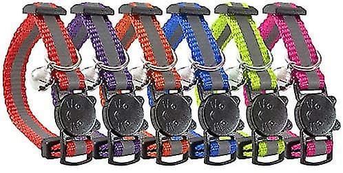 Reflekterande katthalsband Bell Säker nylon Pet Collar Breakaway null none