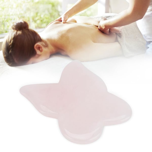 Naturlig Rose Quartz Crystal Healing Massage Sten Skrotplåt null none