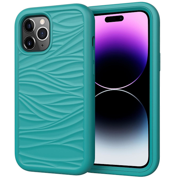 Silikon + PC- case för iPhone 15 Pro Dark green