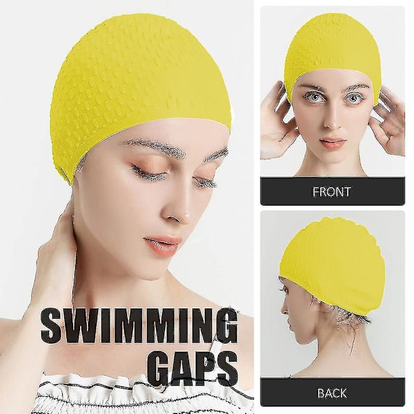 Cap Silikonelastisk cap för män och kvinnor R yellow
