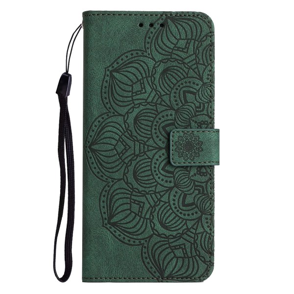 Mandala-präglat case till iPhone 15 Green