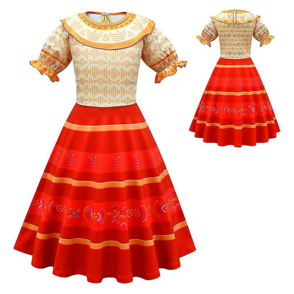 6-12 år Tjej Encanto Princess Dolores Klänning Cosplay Klänningar Tmall 7-8 Years