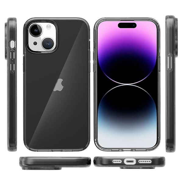 Transparent phone case för iPhone 15 Grey