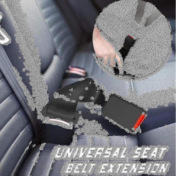 Säkerhetsbälten 1/2 Pack Universal bilbältesförlängare Justerbar bältesförlängare 23cm svart 1st 23cm