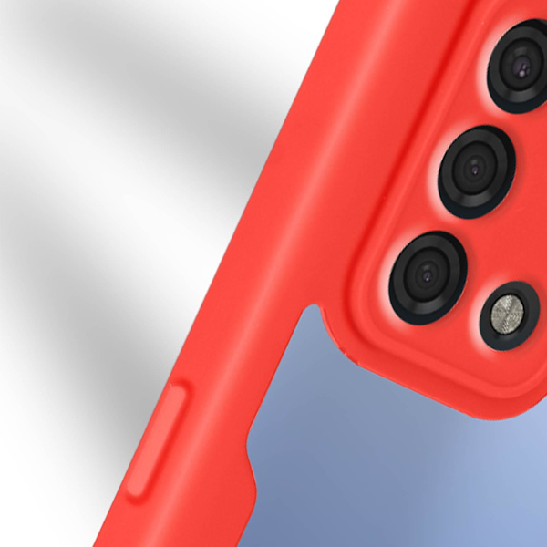 Case för Oppo A74 4G Plexiglas Bak och Polymer Front Red