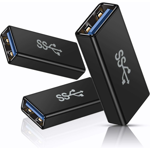 USB hona till hona-adaptrar (3-pack), USB 3.0 hona för typ A hona 3.0-koppling för att ansluta två null none