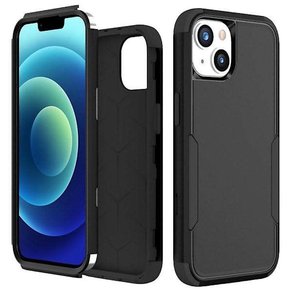 Commuter TPU + PC- phone case för iPhone 15 Black