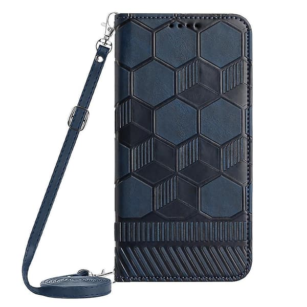 Crossbody PU- phone case för iPhone 15 Plus Dark blue