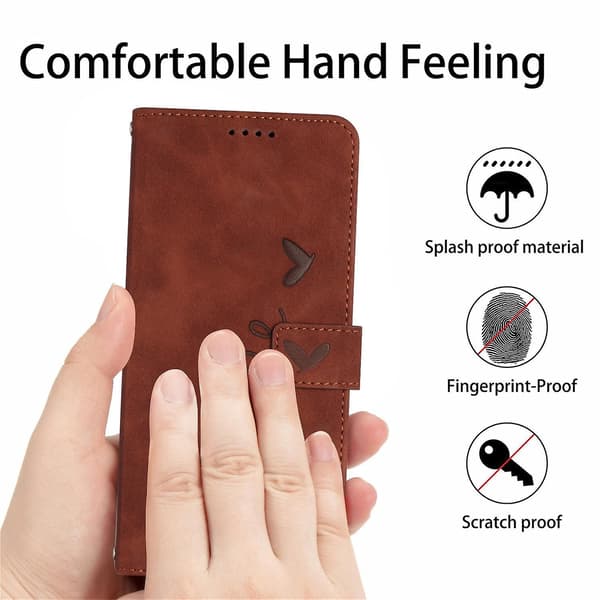 PU phone case för iPhone 15 Pro Brown