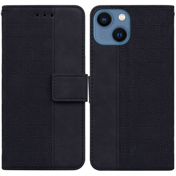 Geometriskt präglat case för iPhone 15 Plus Black