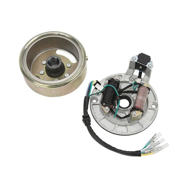 Magneto Stator Svänghjul Rotor Kit Koppar Aluminium För 90cc 110cc 125cc 140cc Kick Start Engine Pit Pro Pit Bike null none