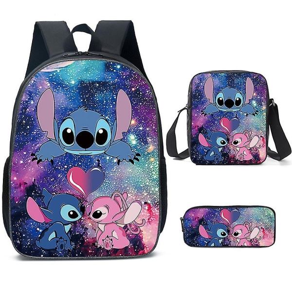 3st Kids Lilo & Stitch Ryggsäck Crossbody Bag Case Set Presenter A