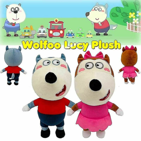 30cm Wolfoo+lucy Animation Plysch stoppad leksak Plyschdocka Barn Tecknad docka Gift_tmall null none