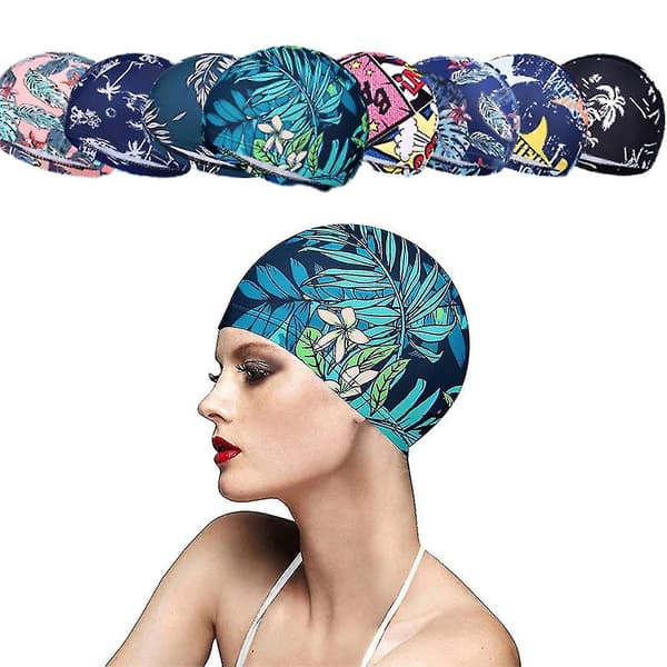 Cap för vuxna med printed cap Moderiktig badmössa för damer Badmössa Cap