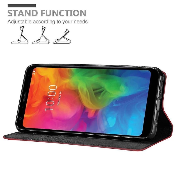 LG Q7 / Q7a / Q7+ Cover Case - med stativfunktion och kortplats APPLE RED Q7 / Q7a / Q7+