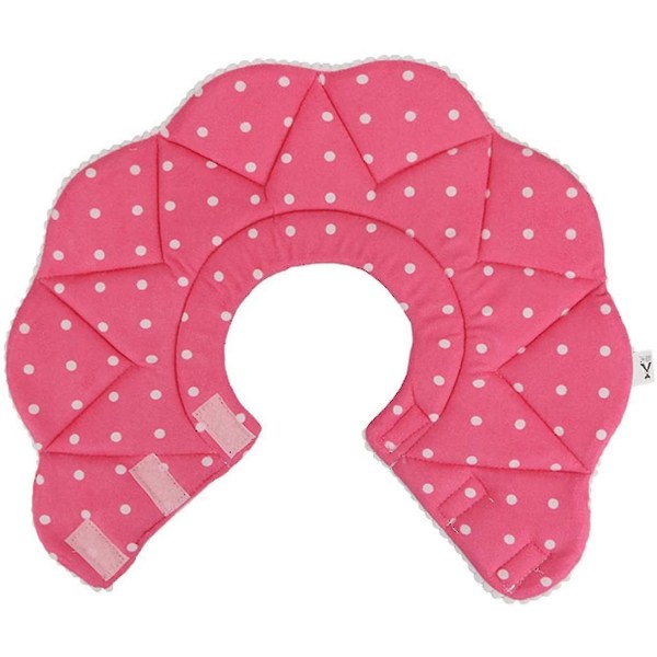 Återställningskrage, Dot Tapered Krage Skydd Bomull Justerbar Mjuk elisabethansk krage (rosa) 1st null none
