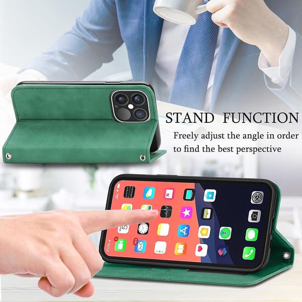 Retro Skin Feel Case för iPhone 15 Green