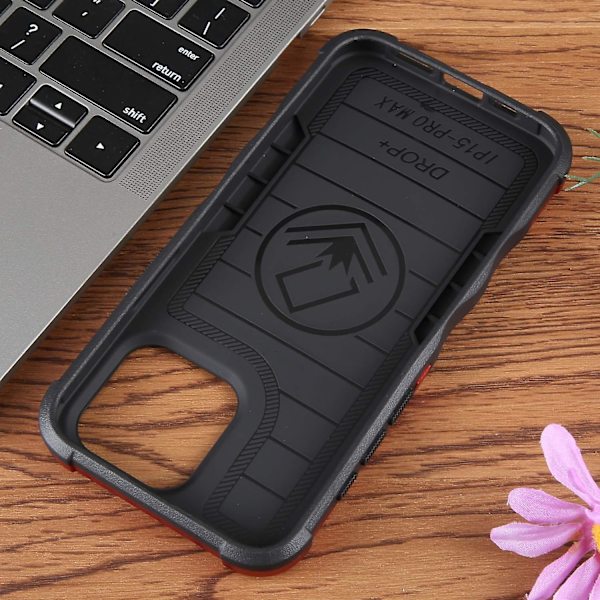 Halkfritt Armor case för iPhone 15 Pro Red none