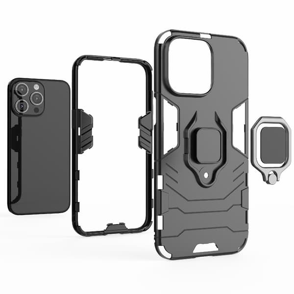 Stötsäker PC + TPU för iPhone 15 Pro Max Dark blue