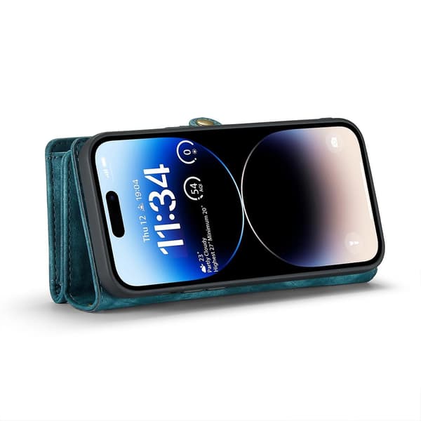 CaseMe 008 PU case för iPhone 15 Pro Blue