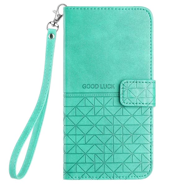 Rhombic Texture Case för iPhone 15 Green