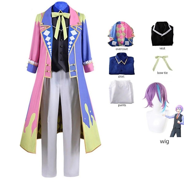 Färgscen Projekt Sekai Cosplay Kamishiro Rui Cosplay Fjäder Wonderland  Showtime Scen Halloween Manteln Kamishiro Peruk A3 L