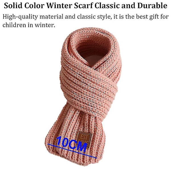 Småbarn Barn Halsduk Pojkar Flickor Vinterstickade Varma Halsdukar Hals Warmer_mi pink