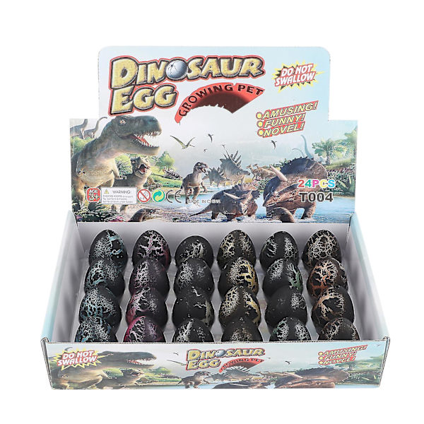 24 st Växande dinosaurieleksak påskdinosaurieägg växer i vatten Barnnyhetsleksak MultiColor