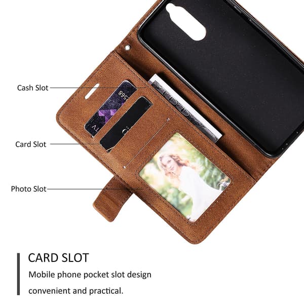 För Huawei Mate 10 Lite Case Brown