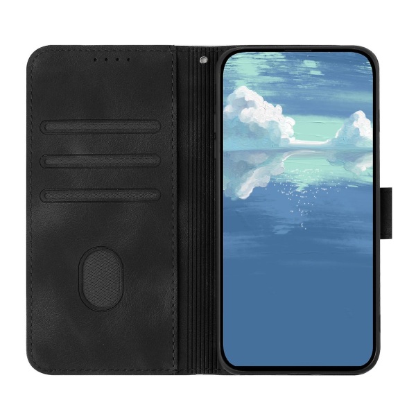 Line Pattern PU case för iPhone 15 Black