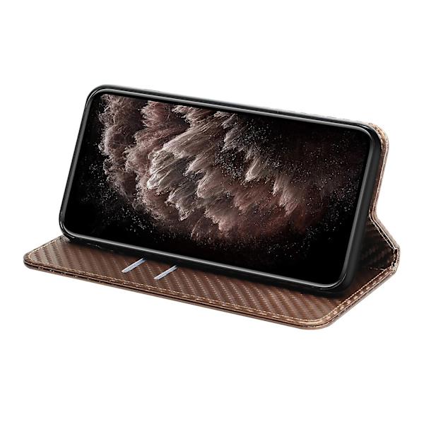 Carbon Fiber Texture phone case för iPhone 15 Brown