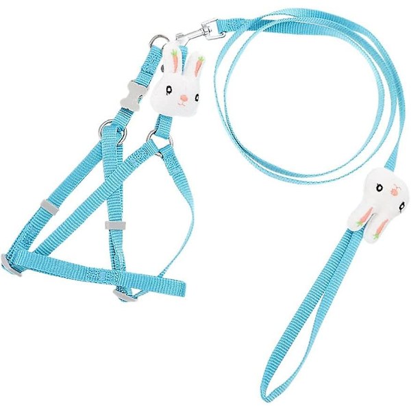 Kanin och sällskapsdjur drarrep och koppel Kanin koppel Kanin Sele Rem Pet Justerbar krage koppel Sköldpadda Walking Leash Kontrollrep Blå null none