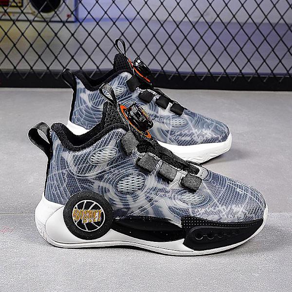 Barn Sneakers Pojkar Basketskor Halkfria Barn Sportskor 3Bzx2303 Black 36