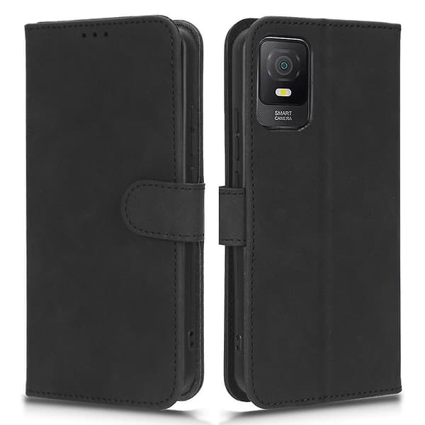 För Tcl 403 Phone case Stativ Plånbok Stötsäker Tpu+pu Cover Black