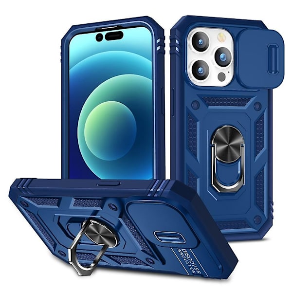 Sliding Camshield phone case för iPhone 15 Pro Blue