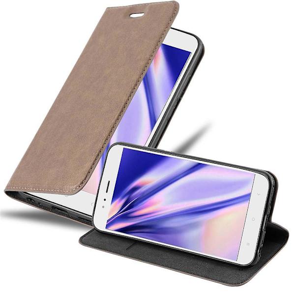 Xiaomi Mi A1 / Mi 5X Hülle Cover Case Etui - mit Stand Funktion och Kartenfach COFFEE BROWN Wed A1 / Mi 5X