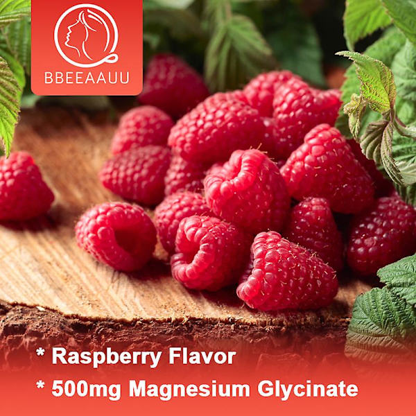 Tib Beau Chelated Magnesium Glycinate Gummies Hjälper Sömnen Lindrar Stress Stöd Minne Muskelspasmer och ledbensstöd 60st