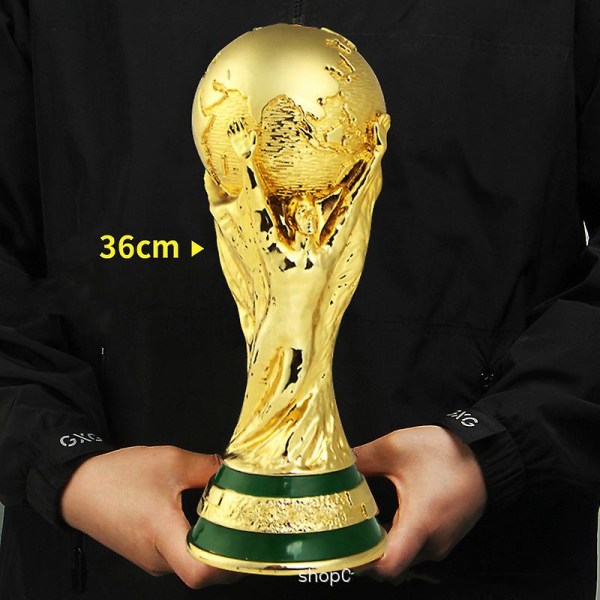 Fotbolls-VM Fotboll Fotboll Qatar 2022 Guldtrofé Sport Memorabilia Replika Fotboll Fan Present 36cm