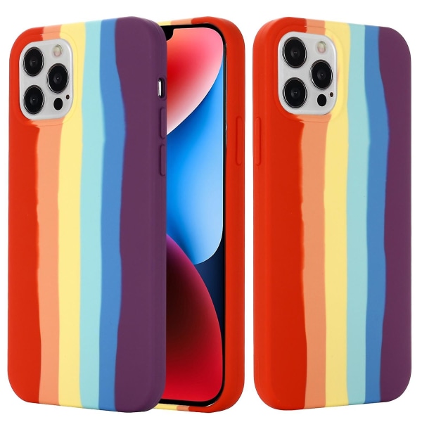 Rainbow Liquid Case för iPhone 15 Pro Red