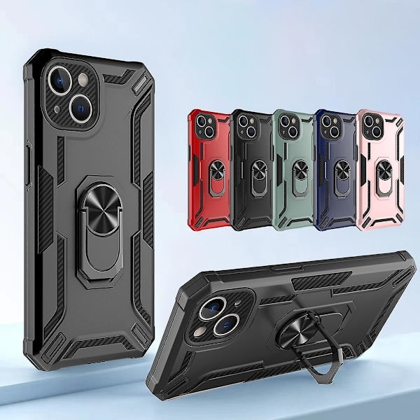 2 i 1 phone case för iPhone 15 Plus Black