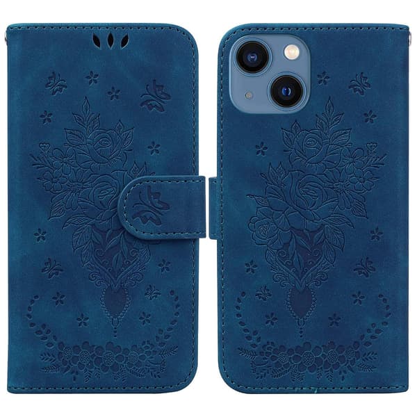 Butterfly Rose Case för iPhone 15 Blue