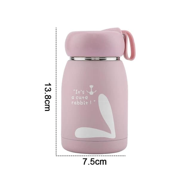 Vakuumkopp, söt termos, rostfri mini termos resemugg för utomhusbruk pink