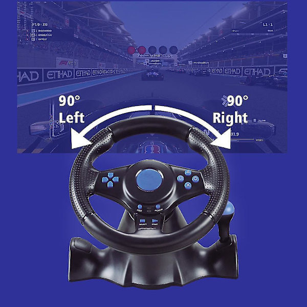 För Switch/Xbox One/360/ps4/ps2/ps3/pc Racing Game Sju-i-ett-ratt Black three-in-one