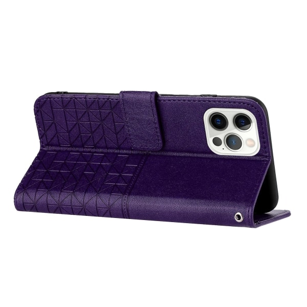 Rhombic Texture Case för iPhone 15 Pro Purple